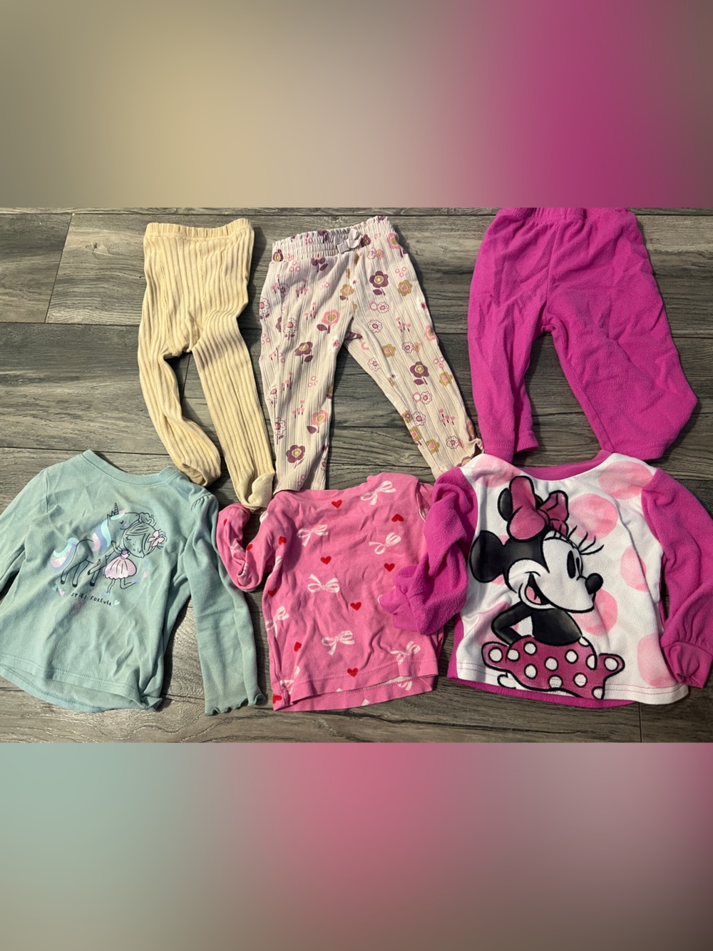 6 piece assorted baby girl clothes